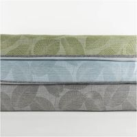 90819-Gardinenstoff-Dekostoff-halbtransparent-Jacquard-Streifen-Blaetter-weiss-taupe-1-50m-Breite--MG-7845.jpg Gardinenstoff Dekostoff halbtransparent Jacquard-Streifen Blätter taupe – 1,50 m Breite mit anderen Stoffen in Szene gesetzt