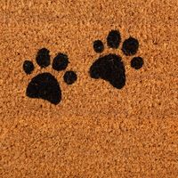 Fußmatte mit Katzenmotiv aus Kokosfaser und Kunststoff – Stilvoller Schutz für deinen Eingangsbereich Pfotenmotiv
