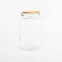 Vorratsglas mit Bambusdeckel 16x25 cm (DxH) von Clayre & Eef – Stilvolle Frische für deine Küche Vollbild