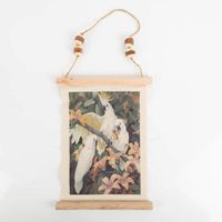Wandteppich Papageien 28x29 cm von Clayre & Eef – Exotischer Charme für dein Zuhause Vollbild