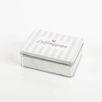 Blechdose Lieblingspapa 10x8x4 cm von Clayre & Eef – Die perfekte Geschenkverpackung für Papa! von oben