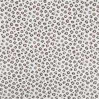 Baumwollstoff Popeline mit Animal Skin Leo-Print in Wollweiß – Moderner Baumwollstoff für kreative Nähprojekte Vollbild des Stoffes