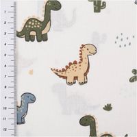 90863-Baumwollstoff-Popeline-Stoff-DInosaurier-wollweiss1-45m-Breite--MG-4538.jpg Baumwollstoff Popeline Dinosaurier wollweiß – Dinostarker Baumwollstoff für kreative Nähprojekte mit Massband