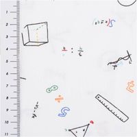 Baumwollstoff Popeline Mathe – Origineller Baumwollstoff für kreative Nähprojekte mit Massband