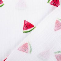 Musselin Stoff Melone weiß – Weicher & luftiger Baumwollstoff für Groß & Klein mit Rueckseite