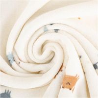 90909-Frottee-Stoff-Stretch-Krabben-wollweiss-blau-orange-1-50m-Breite--MG-4636.jpg Frottee Stoff Stretch mit niedlichem Krabben-Print – Weich, Dehnbar & Perfekt für Kinderbekleidung kunstvoll eingedreht in Falten