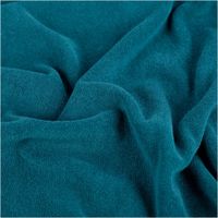 Frottee Stoff Stretch petrol – Weich, Saugfähig & Perfekt für Bekleidung & Heimtextilien stilvoll drapiert
