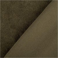 Frottee Stoff Stretch khaki-grün – Weich, Saugfähig & Perfekt für Bekleidung & Heimtextilien mit Rueckseite
