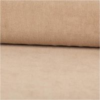 Frottee Stoff Stretch sand – Weich, Saugfähig & Perfekt für Bekleidung & Heimtextilien ausgerollt und glatt liegend