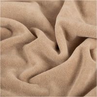 Frottee Stoff Stretch sand – Weich, Saugfähig & Perfekt für Bekleidung & Heimtextilien stilvoll und harmonisch drapiert