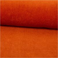Frottee Stoff Stretch ziegel – Weich, Saugfähig & Perfekt für Bekleidung & Heimtextilien ausgerollt und glatt liegend