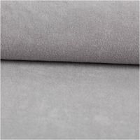 Frottee Stoff Stretch grau – Weich, Saugfähig & Perfekt für Bekleidung & Heimtextilien ausgerollt und glatt liegend