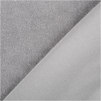 Frottee Stoff Stretch grau – Weich, Saugfähig & Perfekt für Bekleidung & Heimtextilien mit Rueckseite