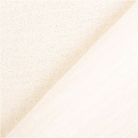 Musselin Stoff Glitzer Ecru-Gold – Glamouröser Look für kreative Projekte mit Rueckseite