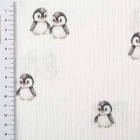 90948-Musselin-Stoff-Bio-Baumwolle-Digitaldruck-Pinguin-weiss-1-33m-Breite--MG-5380.jpg Musselin Stoff Bio Baumwolle Digitaldruck Pinguin Weiß – Perfekt für zauberhafte Nähprojekte mit Massband