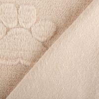 Fleece Stoff 3D Pfoten Beige – Kuschelweich & extrabreit (1,60m) | Perfekt für Decken, Kissen & Haustier-Accessoires mit Rueckseite