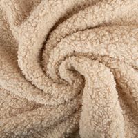 Teddystoff Bouclé Grob – Helles Beige, 145 cm Breite – Perfekt für die Herbst-/Wintersaison! kunstvoll eingedreht in Falten