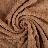 Frottee Stoff Leo Braun – Weicher & Hautfreundlicher Frottee mit Animal Skin Trendmuster kunstvoll eingedreht in Falten