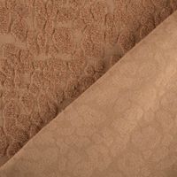 Frottee Stoff Leo Braun – Weicher & Hautfreundlicher Frottee mit Animal Skin Trendmuster mit Rueckseite