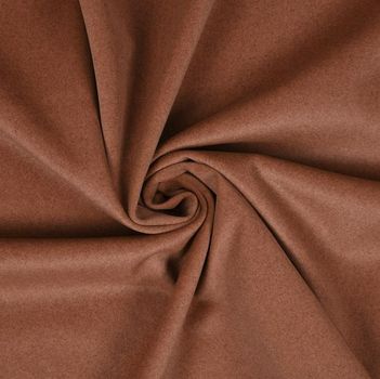 Hochwertiger Thermo Vorhangstoff Morey in Rostbraun mit 1,40m Stoffbreite, der ideale Kälteschutz für Türen und Fenster! - gedreht drapiert