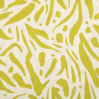 Musselin Stoff Abstrakt ecru hellgrün – luftiger Baumwollstoff für Mode & Heimtextilien Vollbild des Stoffes