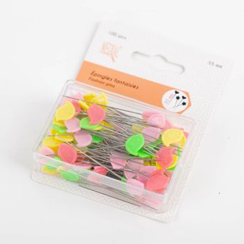 Stecknadel Vögelchen bunt im 100er Pack