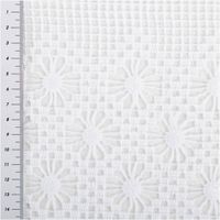 Scheibengardine Meterware Häkelgardine Ecru – 50 cm hoch, stilvolle Fensterdekoration im Landhausstil mit Massband