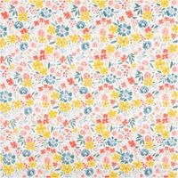 Abwaschbarer Tischdeckenstoff – Acrylbeschichtet | Bridget Blumen Bunt – 1,40 m Breite | Pflegeleicht & Vielseitig Vollbild