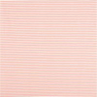 Jersey Stoff Baumwolljersey Yarn Dyed Streifen – Fein gestreift in Weiß und Coral, 1,50 m Breite Vollbild des Stoffes