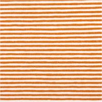 Jersey Stoff Baumwolljersey Yarn Dyed Streifen – Fein gestreift in Weiß und Karamell, 1,50 m Breite Nahaufnahme des Stoffes
