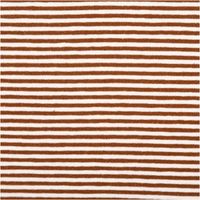 Jersey Stoff Baumwolljersey Yarn Dyed Streifen – Fein gestreift in Weiß und Braun, 1,50 m Breite Nahaufnahme des Stoffes