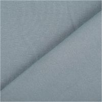 Jersey Stoff Baumwolljersey Uni Stahlblau – Weich, elastisch und hautfreundlich, 1,50 m Breite mit Rueckseite