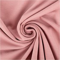 Jersey Stoff Baumwolljersey Uni hell-mauve – Weich, elastisch und hautfreundlich, 1,50 m Breite kunstvoll eingedreht in Falten