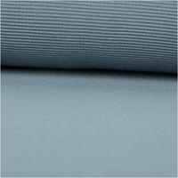 Rippjersey Ottoman Uni Stahlblau – Hochwertiger, elastischer Jersey-Stoff für vielseitige Nähprojekte ausgerollt und glatt liegend