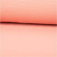 Rippjersey Ottoman Uni Coral – Hochwertiger, elastischer Jersey-Stoff für vielseitige Nähprojekte ausgerollt und glatt liegend