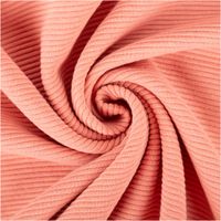 Rippjersey Ottoman Uni Coral – Hochwertiger, elastischer Jersey-Stoff für vielseitige Nähprojekte kunstvoll eingedreht in Falten