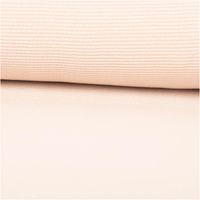 Rippjersey Ottoman Uni Beige – Hochwertiger, elastischer Jersey-Stoff für vielseitige Nähprojekte ausgerollt und glatt liegend