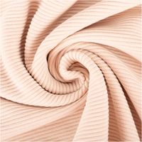 Rippjersey Ottoman Uni Beige – Hochwertiger, elastischer Jersey-Stoff für vielseitige Nähprojekte kunstvoll eingedreht in Falten