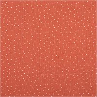 91149-Jersey-Stoff-Baumwolljersey-Puenktchen-terracotta-1-50m-Breite--MG-5913.jpg Jersey Stoff Baumwolljersey mit kleinen Pünktchen – Weich, elastisch & hautfreundlich in Terracotta (/1,50 m Breite) Nahaufnahme des Stoffes