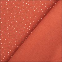 91149-Jersey-Stoff-Baumwolljersey-Puenktchen-terracotta-1-50m-Breite--MG-5917.jpg Jersey Stoff Baumwolljersey mit kleinen Pünktchen – Weich, elastisch & hautfreundlich in Terracotta (/1,50 m Breite) mit Rueckseite