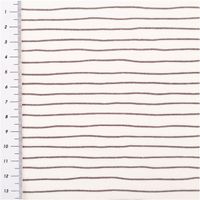 Jersey Stoff Baumwolljersey mit feinen schwarzen Linien – Weich, elastisch und hautfreundlich (1,50 m Breite) mit Massband
