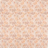 Baumwollstoff Halbpanama Aquarell Ornamente Terracotta – 1,40m breit | Dekostoff mit Digitaldruck für moderne Wohnideen Vollbild