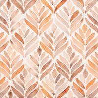 Baumwollstoff Halbpanama Aquarell Ornamente Terracotta – 1,40m breit | Dekostoff mit Digitaldruck für moderne Wohnideen Nahaufnahme des Stoffes