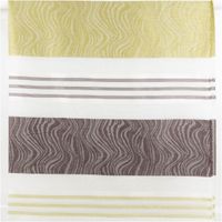 Gardinenstoff Dekostoff halbtransparent Jacquard-Streifen Wellen grün – 1,50 m Breite Vollansicht