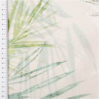 91221-Gardinenstoff-Palmenblaetter-halbtransparent-ecru-gruen-150cm-Breite--MG-7869.jpg Gardinenstoff Palmenblätter – halbtransparent, ecru-grün, 150 cm Breite | Moderner Dekostoff mit exotischem Flair mit Massband
