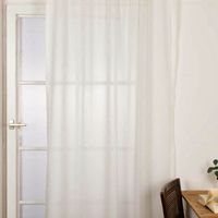 91223-Gardinenstoff-Meterware-transparent-mit-Bleibandsaum-Leinenstruktur-ecru-320cm--MG-8726.jpg Transparenter Gardinenstoff Meterware mit Leinenstruktur in Ecru – 320 cm Höhe | Pflegeleicht, knitterarm & mit Bleibandsaum am Fenster