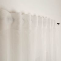 91223-Gardinenstoff-Meterware-transparent-mit-Bleibandsaum-Leinenstruktur-ecru-320cm--MG-8735.jpg Transparenter Gardinenstoff Meterware mit Leinenstruktur in Ecru – 320 cm Höhe | Pflegeleicht, knitterarm & mit Bleibandsaum oberes Ende