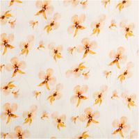 Musselin Stoff mit Blumen-Digitalprint – Weicher & hautfreundlicher Bio-Baumwollstoff für Mode, Wohnaccessoires, Babys & Kinder Vollbild