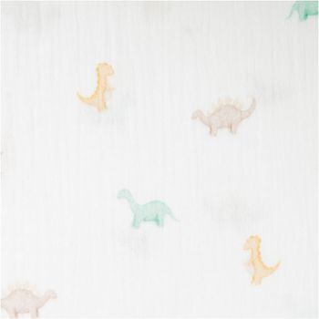 Musselin Stoff Dino Digitaldruck wollweiß 1,30m Breite