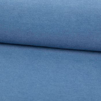 Stretch Jeansstoff Denim Knit – Hellblau | 1,44 m breit | Weich, elastisch & vielseitig ausgerollt und glatt liegend